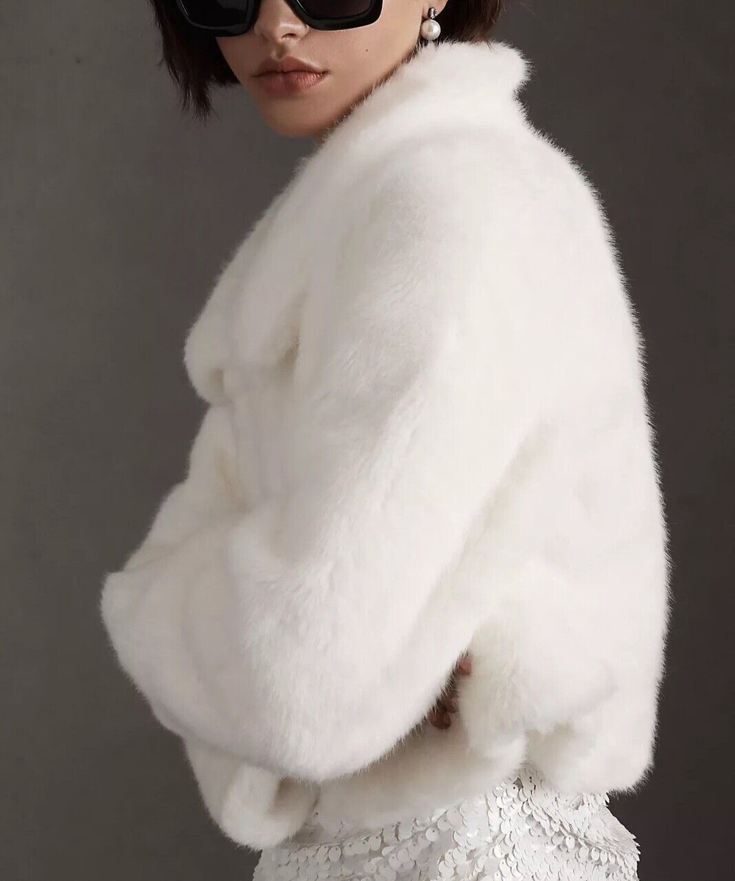 fuzzy white jacket