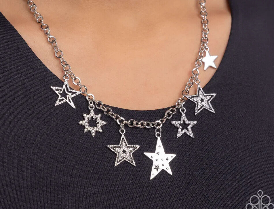★SENTIMENTS★ NO.311 [BLACK] MOVE STAR NECKLACE Paparazzi STARSTRUCK SENTIMENT black necklace | eBay