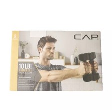 CAP 5 lb Pair Neoprene Hex Dumbbell Set 10 lbs Total Hand Free Weights Non Slip