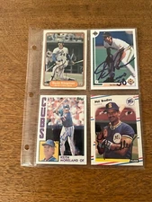 Lot of Four(4) Authentic Autographed Baseball Cards NM Kingman, Bradley, Bream