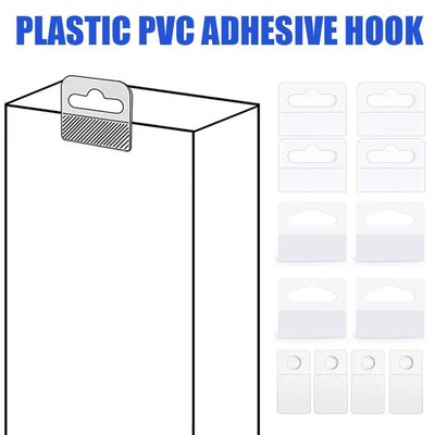100pcs Plastic Hook PET Hook Hanging Piece PVC Hook Aircraft Hook Hole Q8R9
