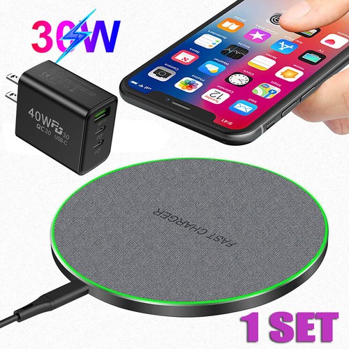 30W Wireless Fast Charging Pad Dock For Motorola Moto G Power Edge Raze 40 Ultra