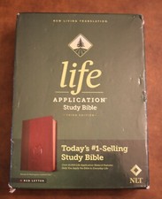 Life Application Study Bibel NLT Brown & Mahogany LeatherLike