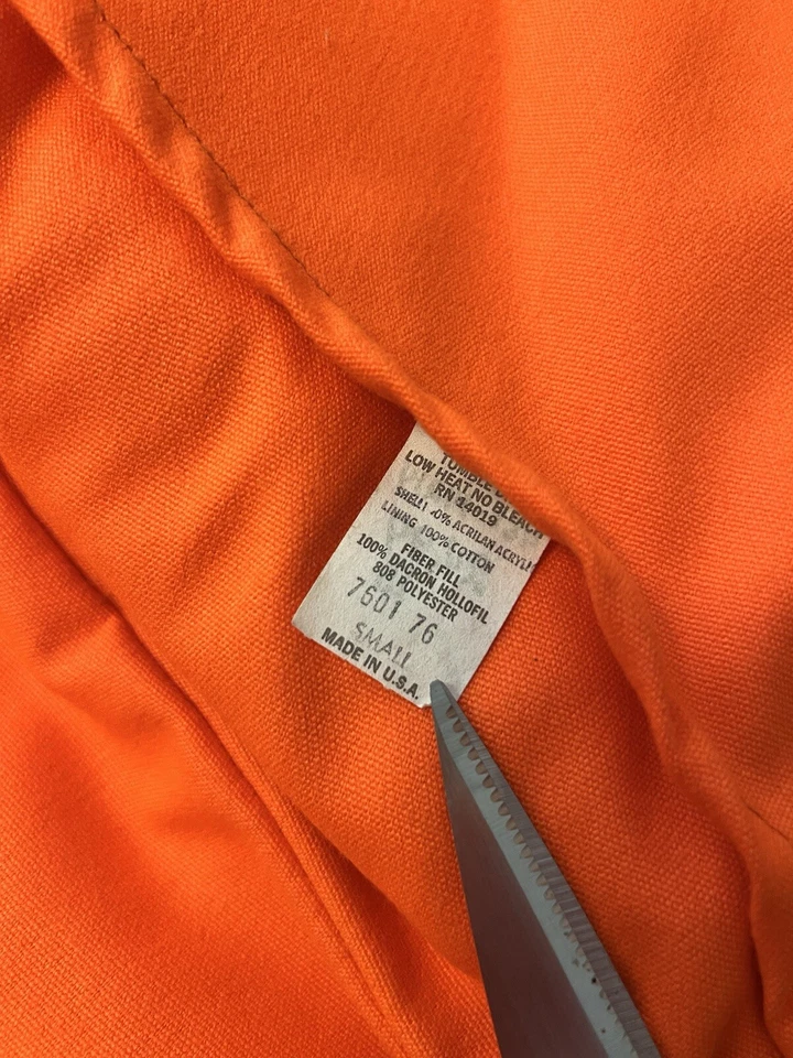 Camo Blaze Orange Hunting Vest Men's SmallVintage - Image 4 of 4