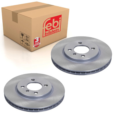 Pair of Front Brake Disc Fits BMW 3 Series E30 OE 34111160915 Febi 04059