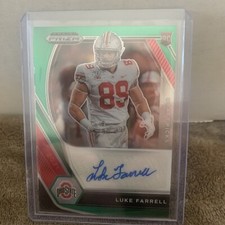 2021 Panini Green Prizm Draft Picks Luke Farrell Rookie Card Auto #DPA-LUF. rookie card picture