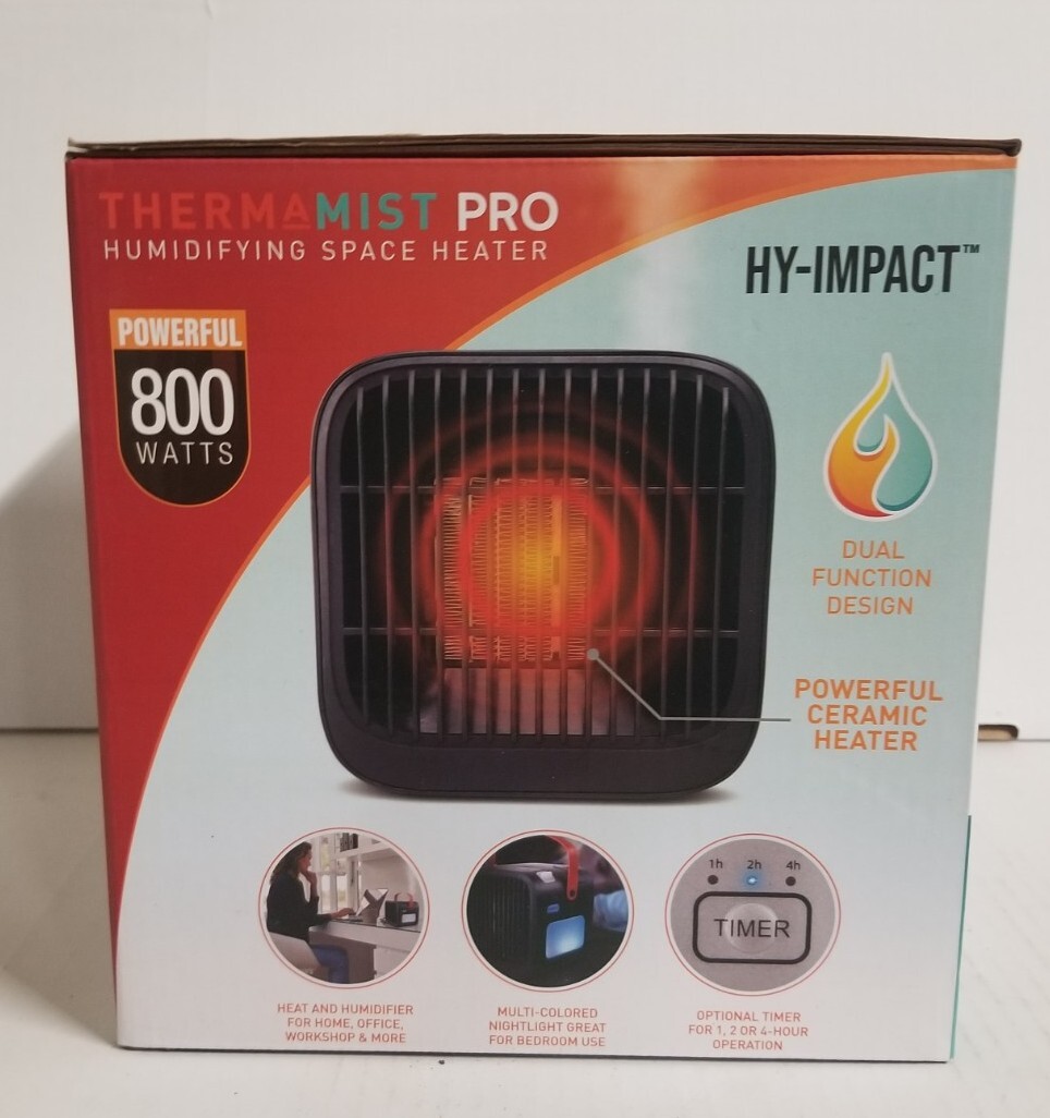 Thermamist Humidifier Space Heater 800 watt With Timer u0026 night light | eBay