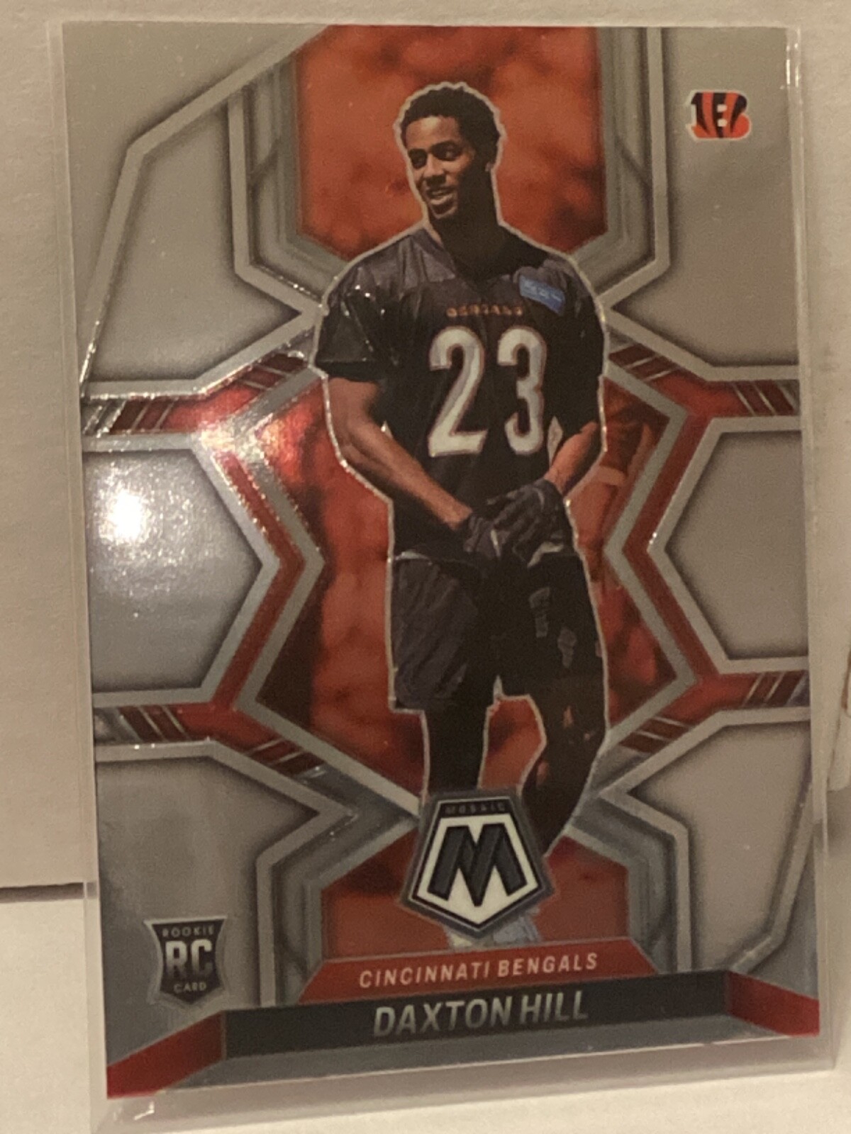 2022 MOSAIC SILVER PRIZM RC DAXTON HILL #378 CINCINNATI BENGALS !