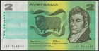 1985 Australia Mint Second Last Prefix $2 LQF Johnston Fraser Banknote issue r89