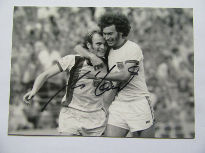 Uli Hoeneß - signiert - Bayern München Postkarte Torjubel 1973 gegen Fortuna