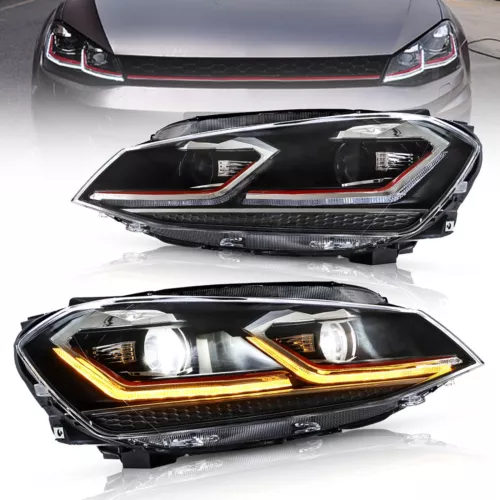 Paar Scheinwerfer Red Line Paar LED Für Volkswagen VW GOLF MK7.5 2017-2020 - Bild 2 von 16