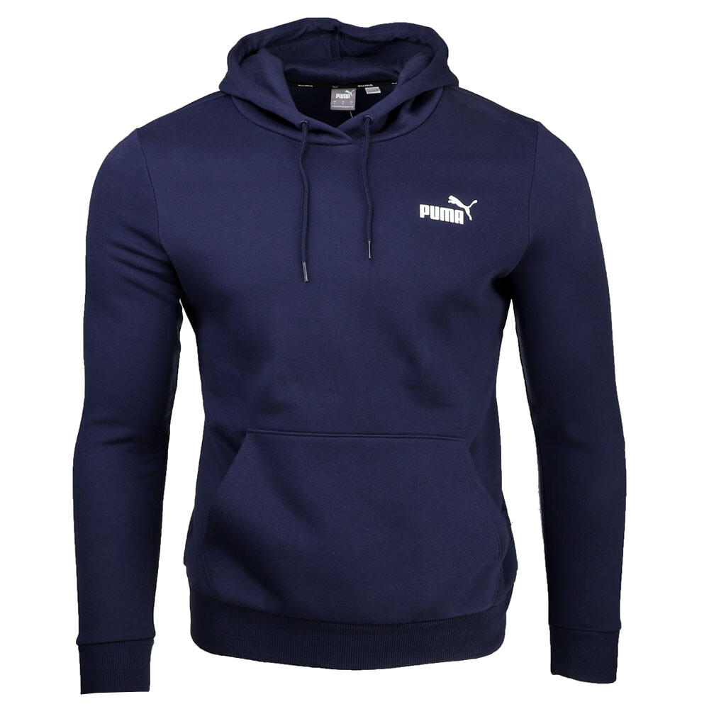 Женская повседневная верхняя одежда синего цвета с капюшоном и пуловером с маленьким логотипом Puma Essentials 68495706