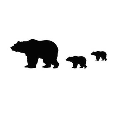 Bear Family Vinyl Decal Sticker For Macbook Laptop Car Auto SUV Window Truck