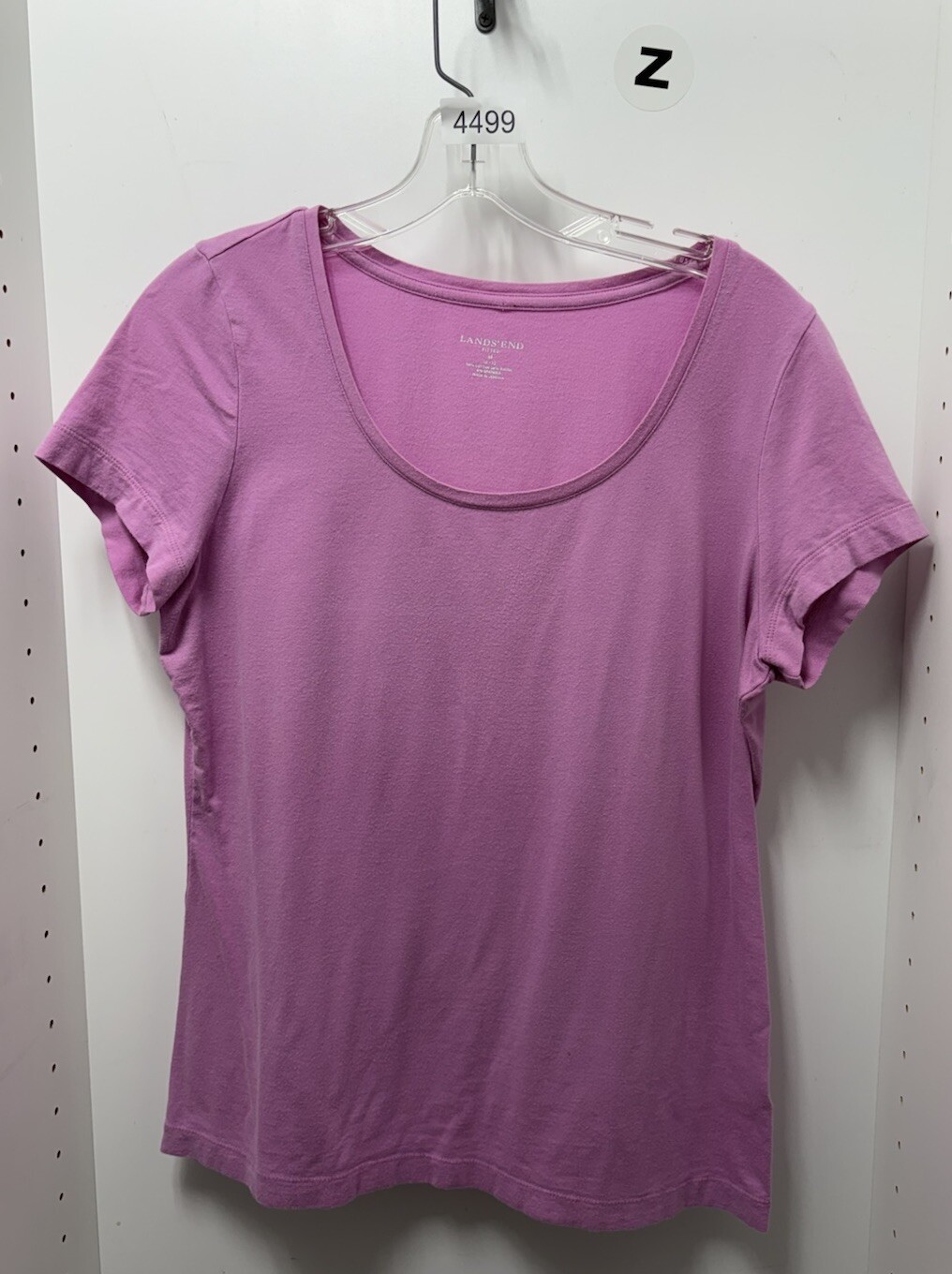 Lands End Pink Basic Fitted Tee Size Medium - image 1