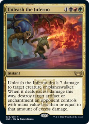+ Unleash the Inferno near mint englisch Streets of New Capenna Rare MtG Magic +