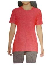 Skechers Women's Go Walk Tee Short Sleeve T-Shirt Coral Activewear Tops Variety