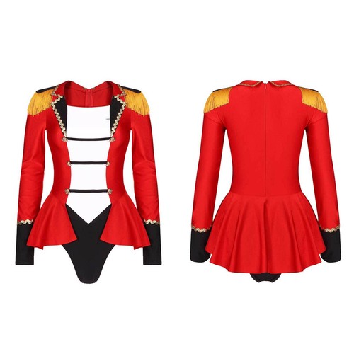 TiaoBug Womens Circus Ringmaster Costume Halloween Outfit Long Sleeve AU - Picture 15 of 22