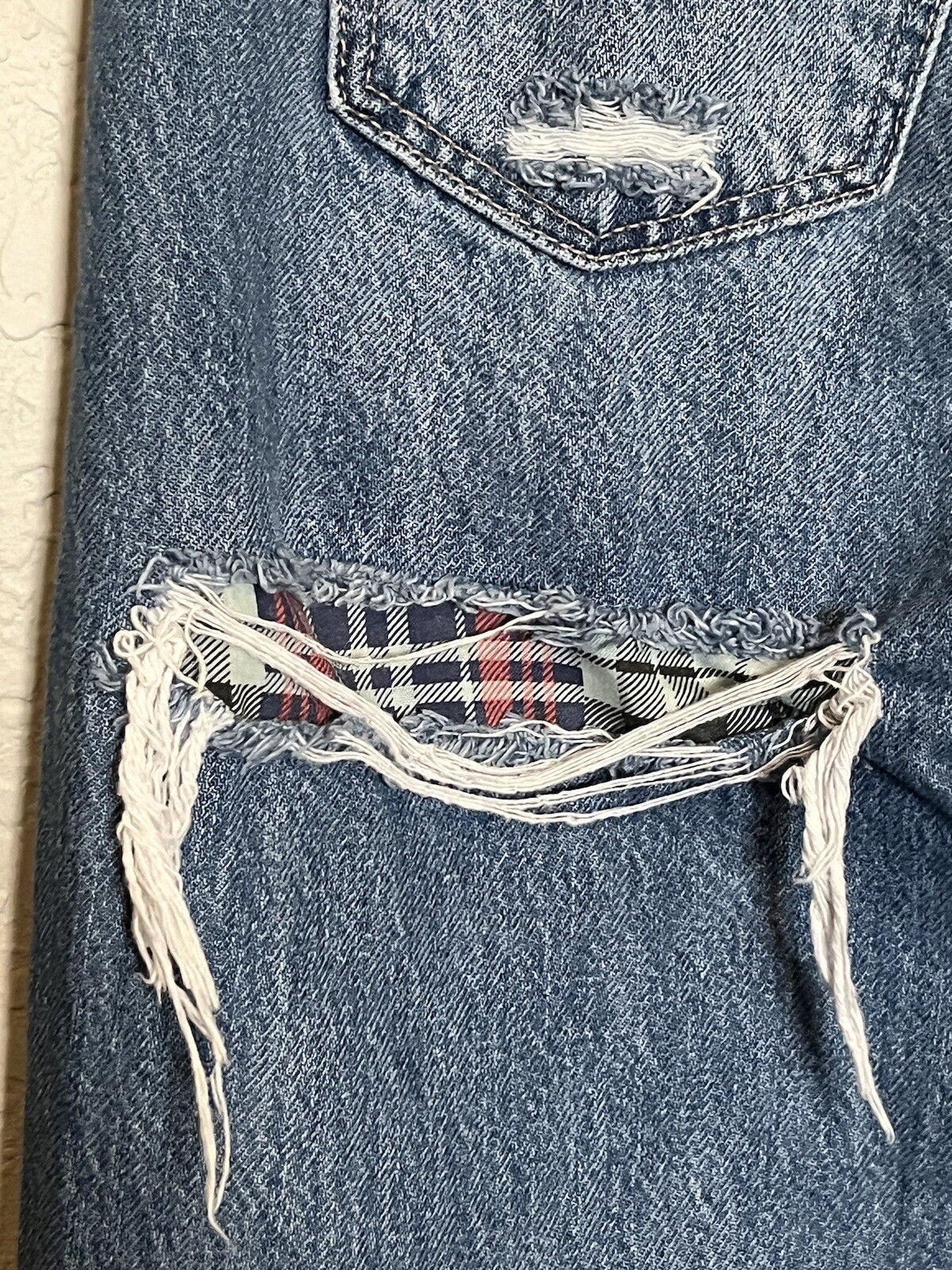 American Eagle Patchwork Mom Straight Jeans High … - image 6