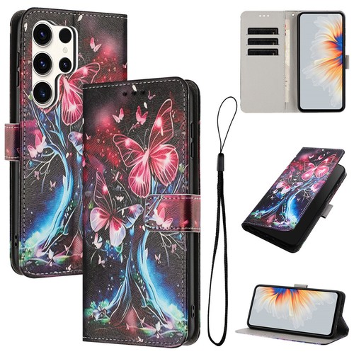 Painted Leather Wallet Case Cover For Samsung S25 S24 S23 S22 S21 S20 Ultra Plus - Picture 20 of 29