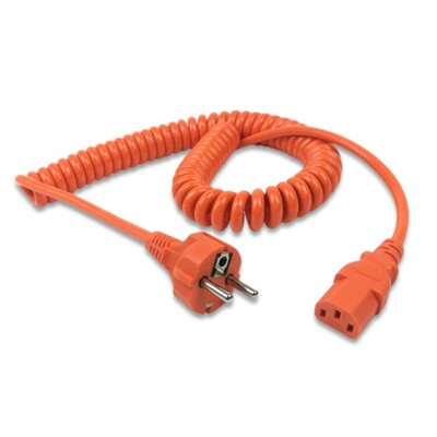 2 -Prong CEE 7/7 Schuko European Plug to 3-pin IEC320-C13, H05BQ-F, Power Cord