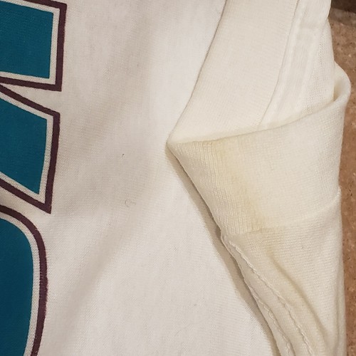 Vtg Deadstock 90s Anaheim Mighty Ducks T-Shirt XL White Nutmeg Mills NHL Hockey - Picture 11 of 12