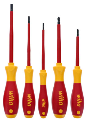 Wiha 32084 5 Piece Insulated SoftFinish Screwdriver Set