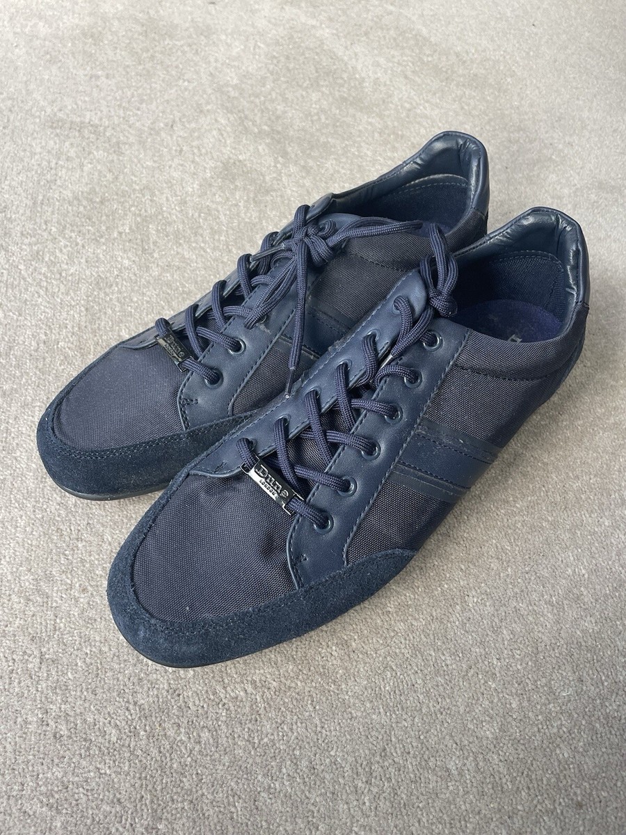 Dune London Men’s Navy Blue ‘Tetris’ Smart Trainers UK