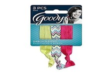 Goody WoMens Ouchless Ribbon Elastics, Stylista Double Chevron, 3 Count