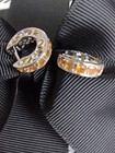 Genuine Mexican Fire Opal & Natural Zircon Reversible Earrings — photo 1
