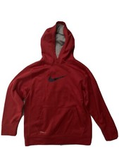 NIKE LARGE GRAPHIC PULLOVER HOODED SWEATER COLOR FLORESCENT RED