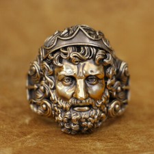Brass Poseidon Trident Ring King of Sea Punk Jewelry BR416A US Size 7~15