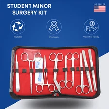 14 Pcs Minor Surgery Kit Micro Surgical Instruments Set German Stainless Steel