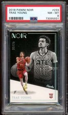 Trae Young Rookie Card 2018-19 Panini Noir #233 PSA 8