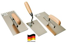 Gl&auml;ttekellen-Set 3 tlg. Gl&auml;ttekelle rostfrei mit Holzgriff 4X4X4mMade in Germany