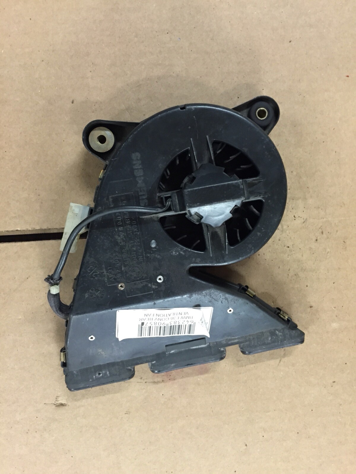 1997 BMW 328i Convertible Rear Fan Heater Motor & Defroster E36 