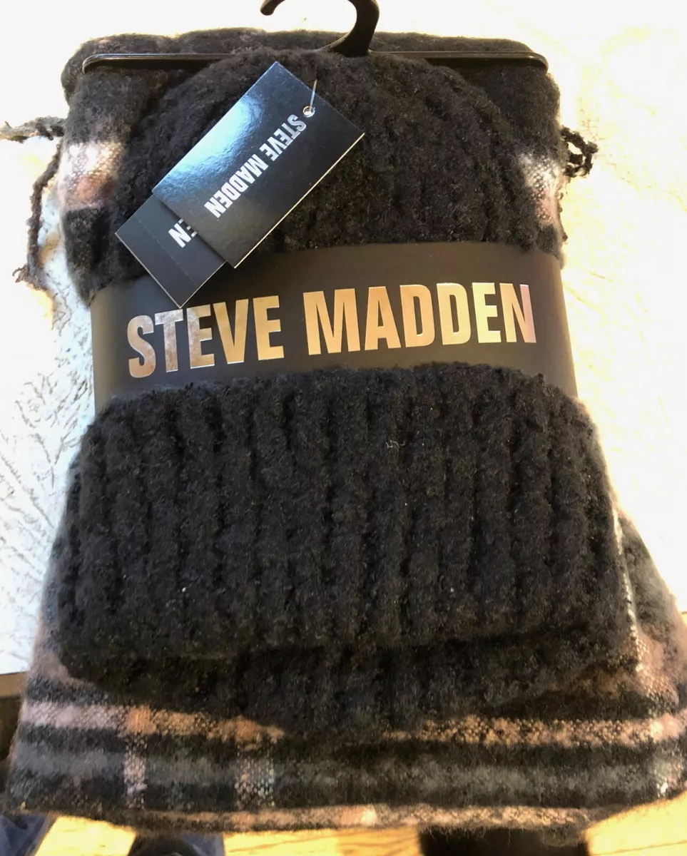 Steve madden blanket wrap and beanie sales