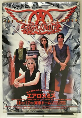 Aerosmith ツアーパンフレット＆ミニポスター $0 ship AEROSMITH Japan PROMO ONLY 72x51cm TOUR POSTER official