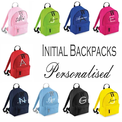 Personalised Named School Backpack Kids Bag Girls Boys Rucksack PE Kit Back Pack