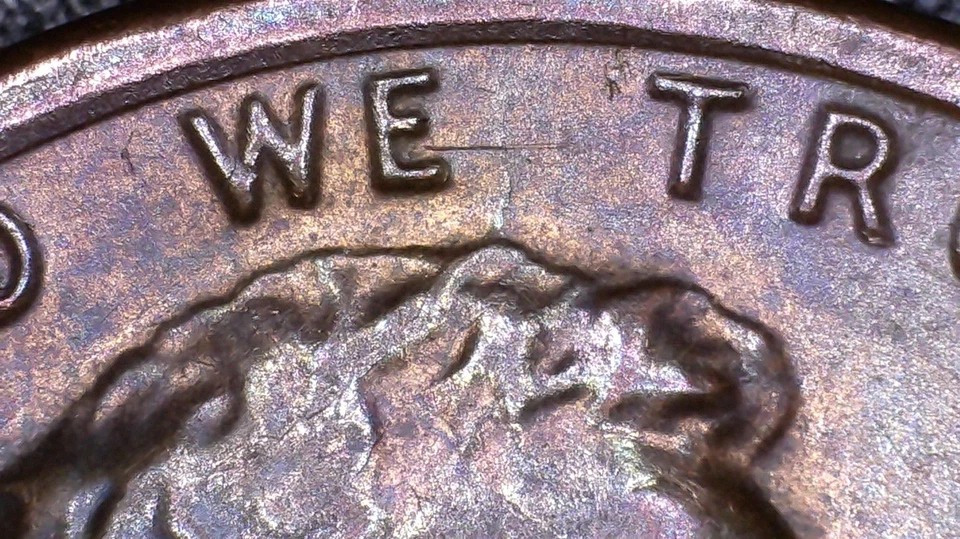 1985 P Lincoln Memorial Penny Die Cracks And Rim Cud 2.61 Grams - Image 2 of 4