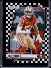 2024 Panini Prizm Fred Warner Black and White Checker #255 49ers