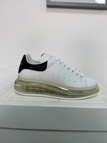 Alexander McQueen Larry Oversized Clear Sneaker - White/Black / UK3.5 EU36.5 - Picture 2 of 7