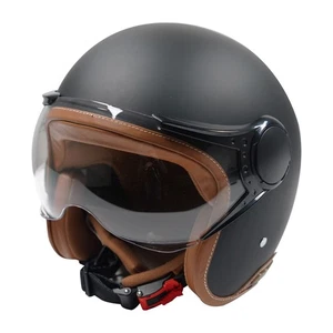 Axor Jet Open Face Matt Black Helmet Motorcycle Motorbike Scooter