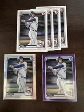 2020 Bowman Draft Zach Britton Lot X6! 1st Bowman (RC) Refractor, Chrome Purple