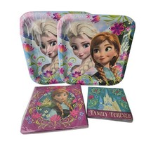 Lot of Disney FROZEN Birthday Party Pack Plates  Napkins For 16 Party Supplies