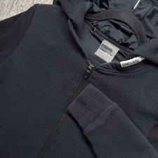 Gymshark Waffle Zip Hoodie Women's Small Black Cropped Full Zip Drawcord Hem