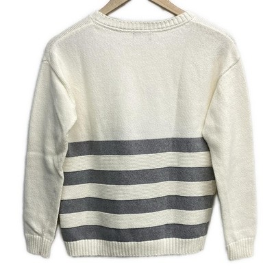 BLUE LABEL CRESTBRIDGE - White Gray Women's Sweater | eBay