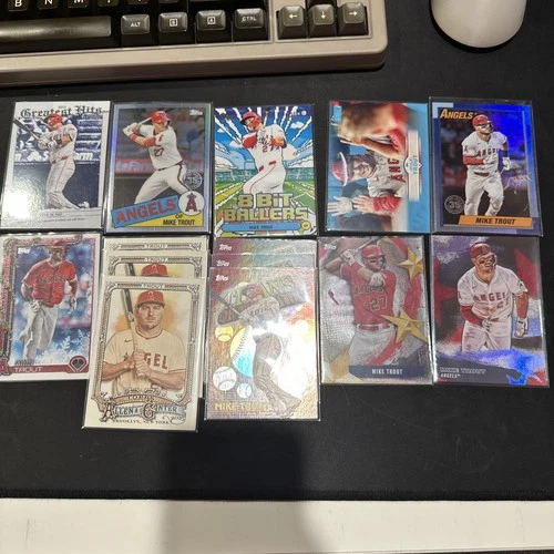 MIKE TROUT Lot Of 14 Cards - Anaheim Angels Parallels, Inserts, 2025+ Topps