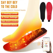 UP TO 16 HOURS Cuttable Bluetooth Heated Insoles Feet Heater Foot Winter Warmer