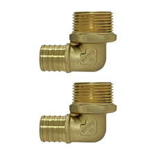 2 Pack XFITTING 1" Pex B X 1" Male threaded Elbow 1 " Pex B Male Elbow