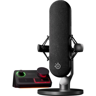 SteelSeries Alias Pro Kit   XLR Mic + Stream Mixer   3X Bigger XLR, Black